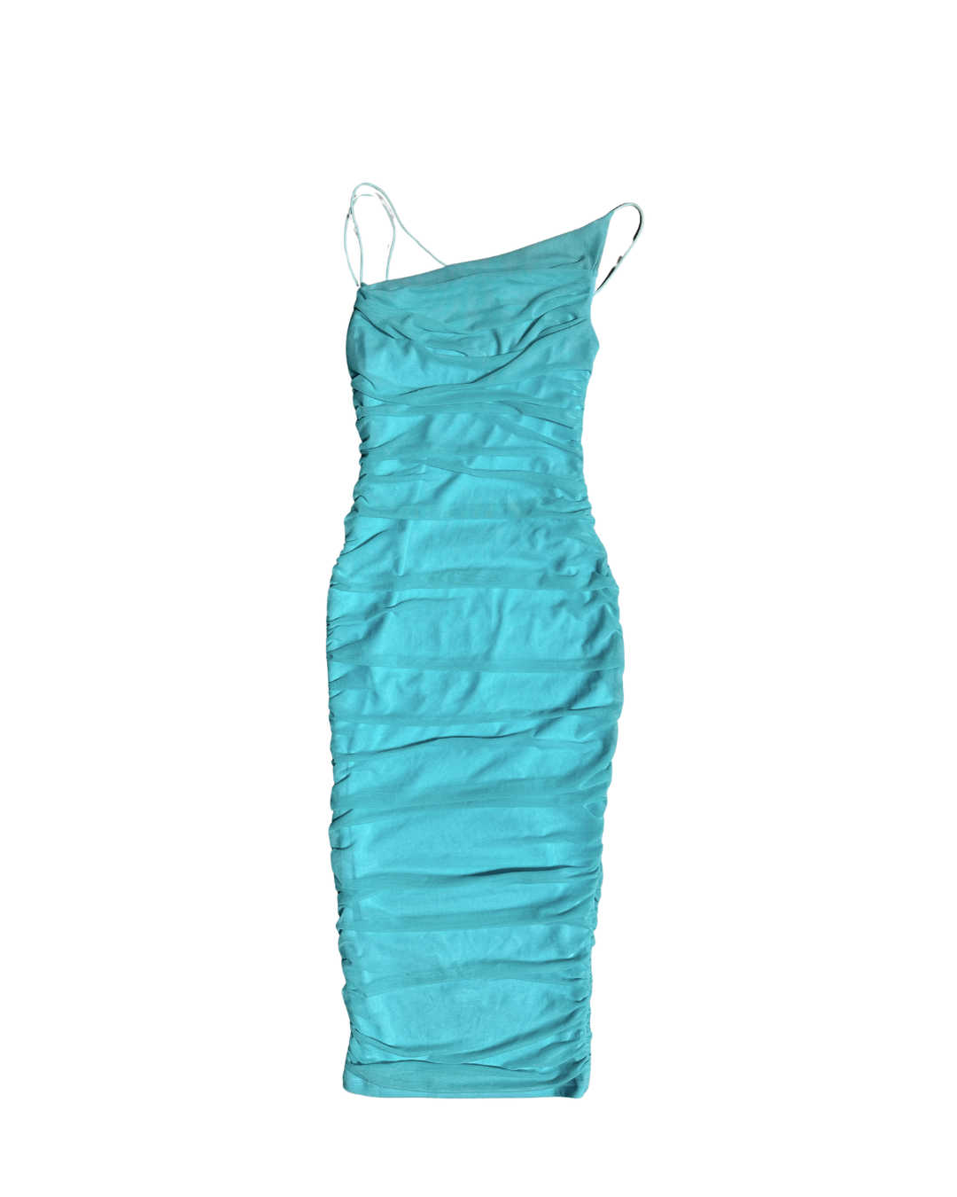 Turquoise Ruched Dress