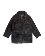 Vintage Genuine Suede Leather Brown Jacket XL
