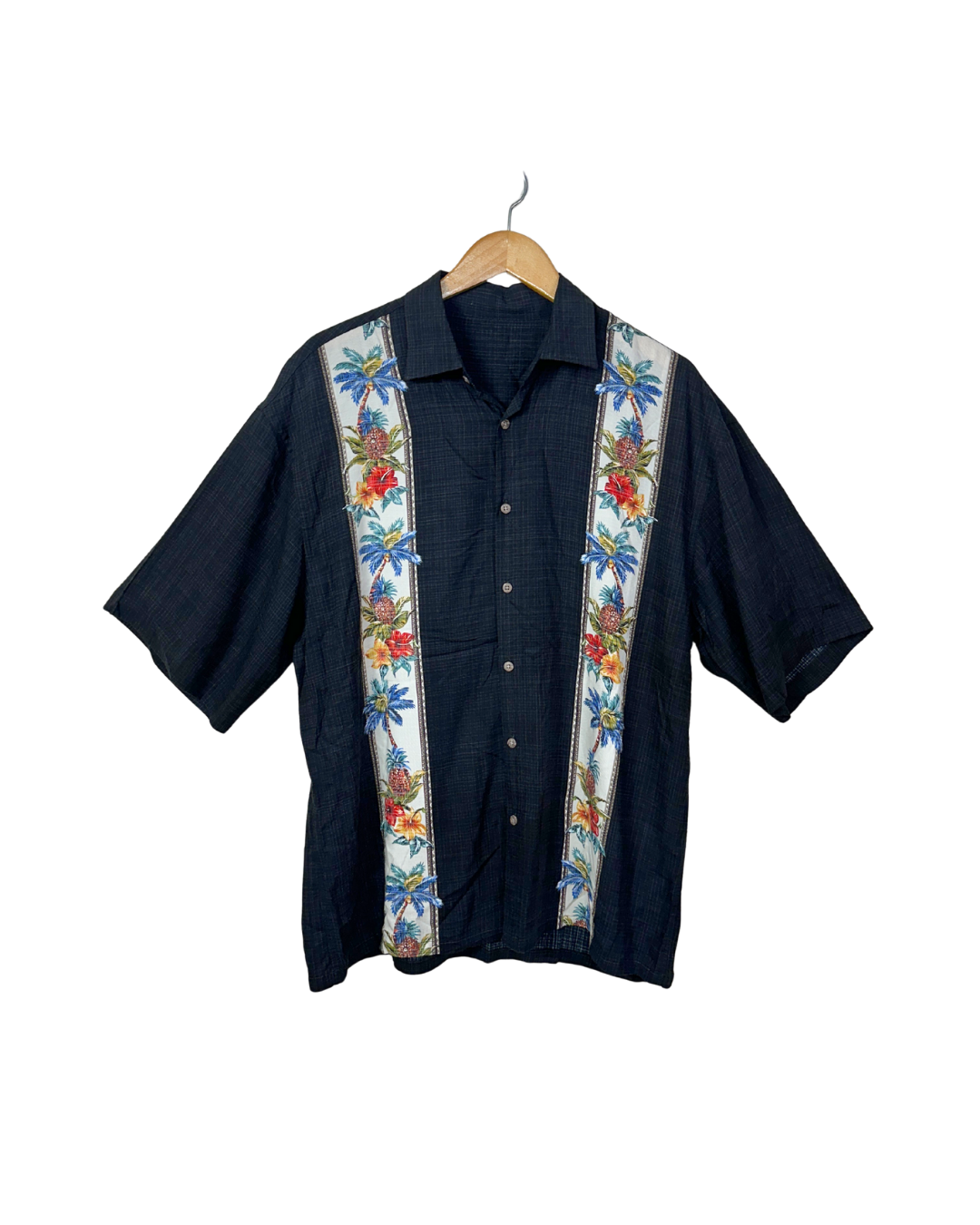 Vintage 90s Tropical Panel Print Shirt 2XL