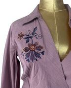 Clorado Wrap Style Embroidered Shirt - Medium