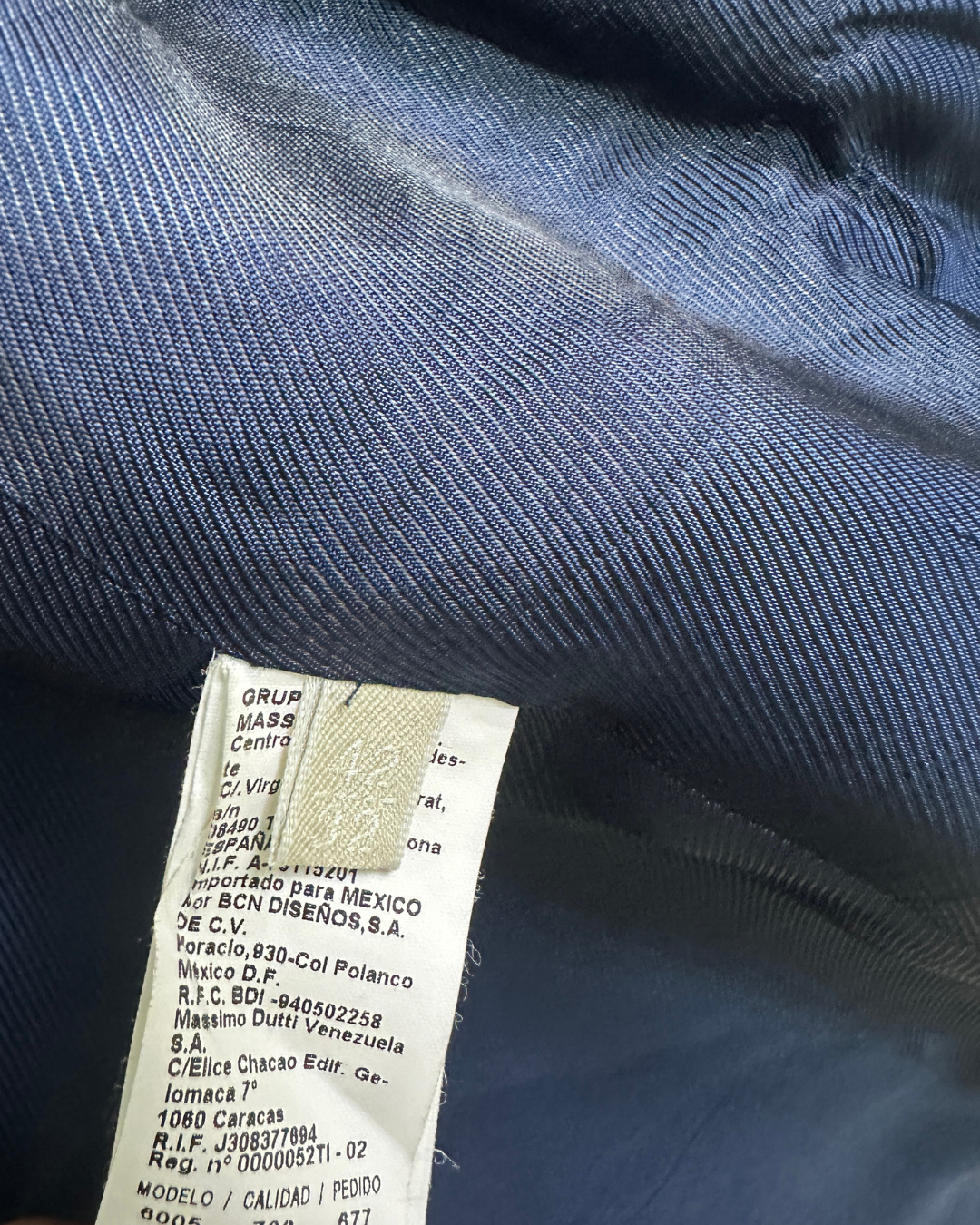 Massimo Dutti Navy Pinstripe Wool Women's Blazer