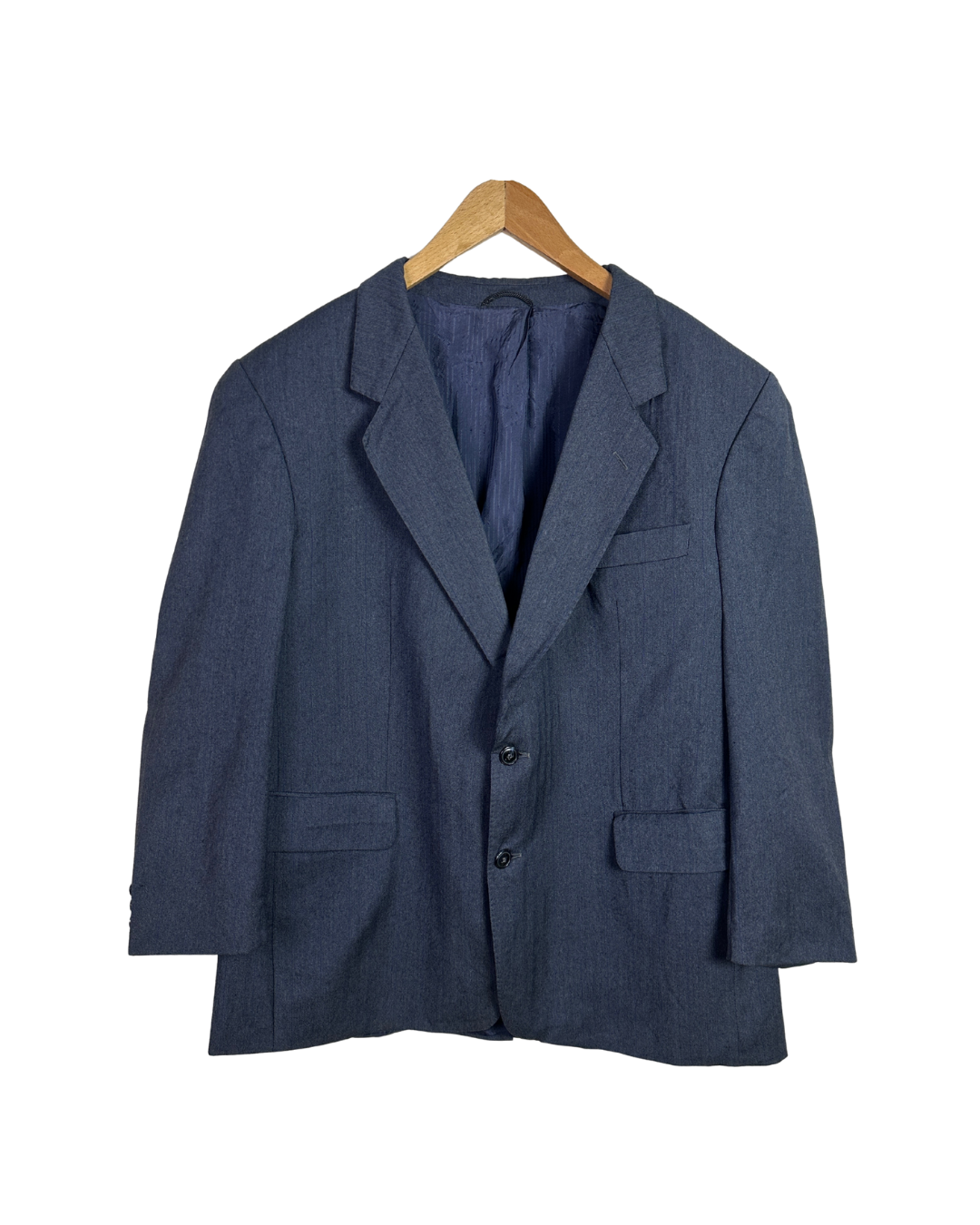 Vintage Weller Pure New Wool Blue Blazer (Swiss Fabric) - 2XL