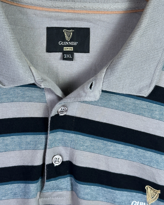 Guinness Striped Polo Shirt - 3XL