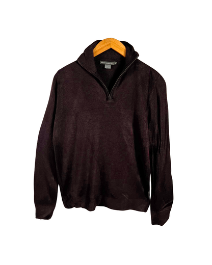 French Connection Quarter Zip Brown Sweater - Medium
