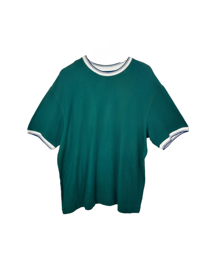 Vintage Structure Ringer Jersey Knit T-shirt XL