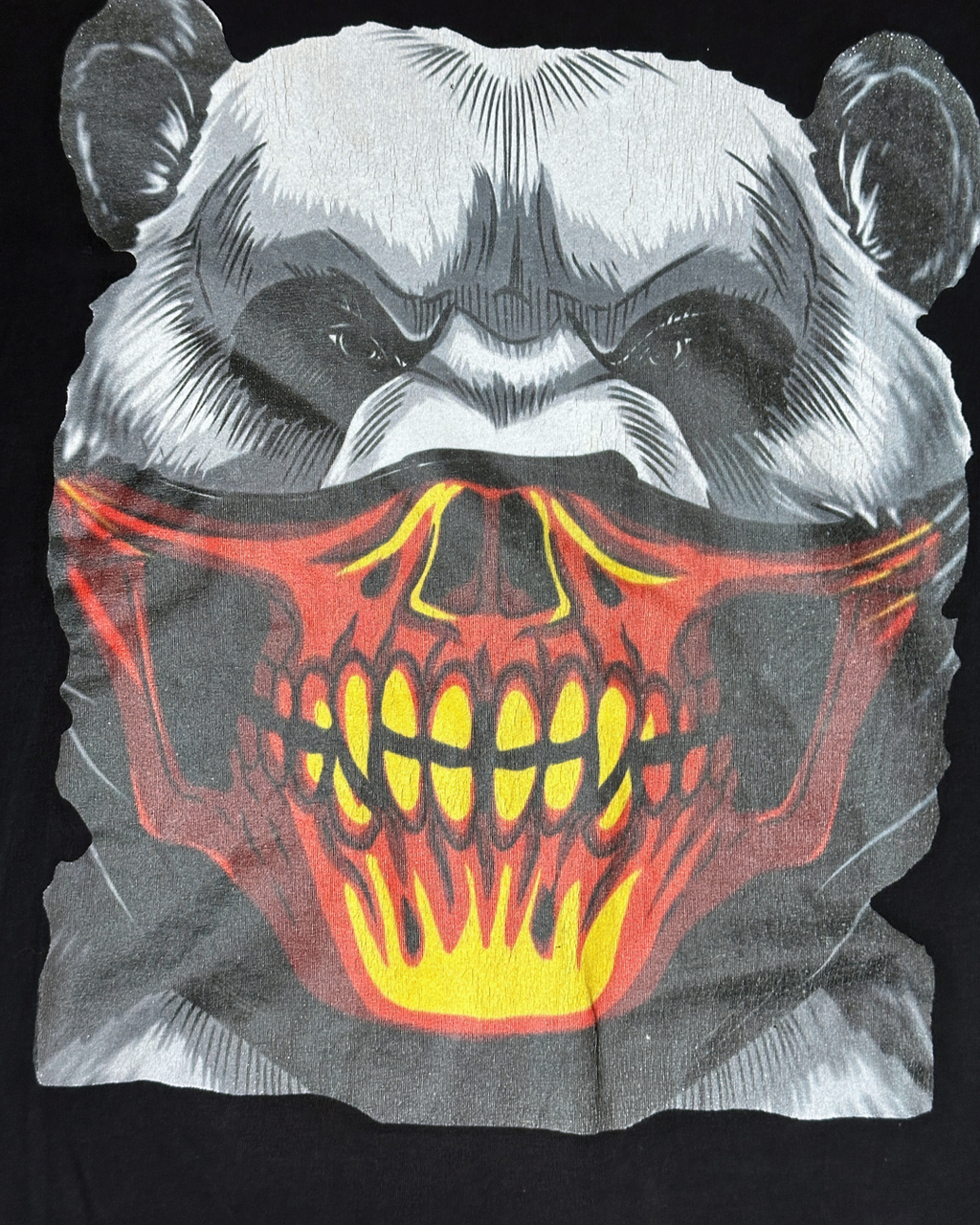 Panda Skull Mask Streetwear T-Shirt