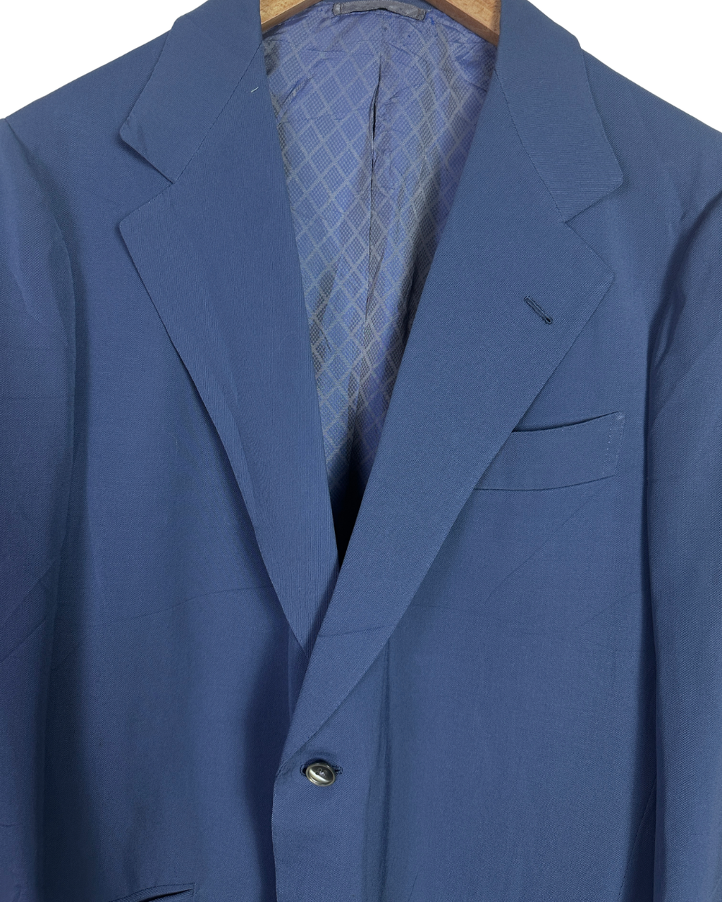 Vintage Blue Full Suit with Patterned Lining