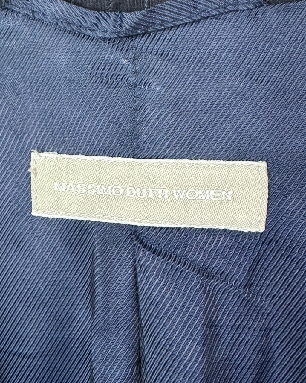 Massimo Dutti Navy Pinstripe Wool Women's Blazer