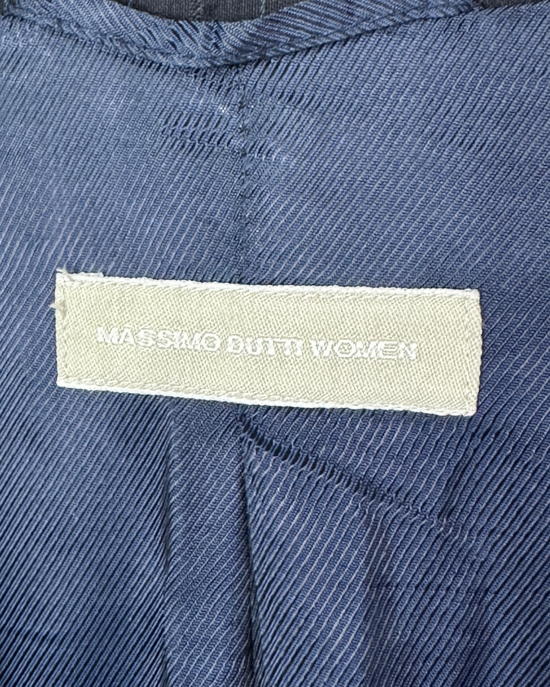 Massimo Dutti Navy Pinstripe Wool Women's Blazer