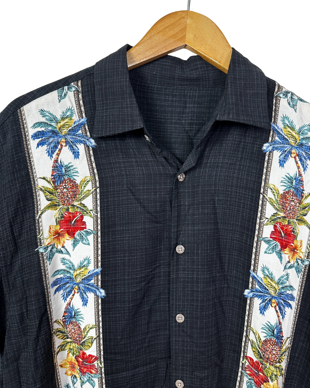 Vintage 90s Tropical Panel Print Shirt 2XL
