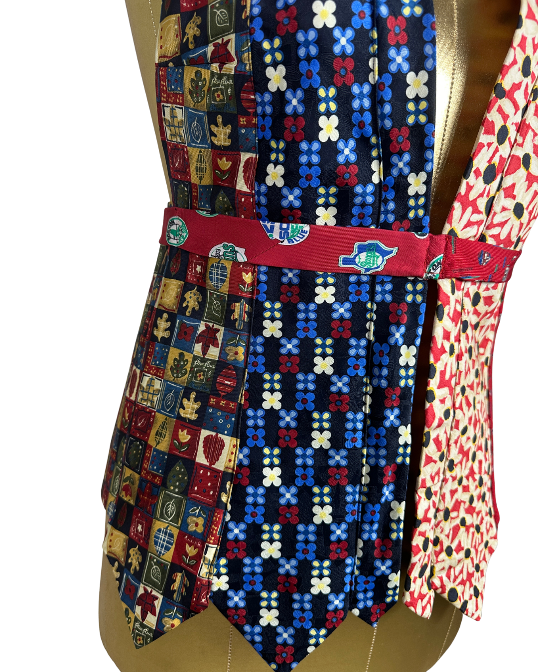 Handmade Upcycled Tie Halter Vest Top & Choker