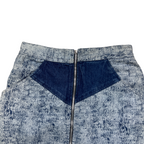 Vintage 80s Acid Wash Denim Pencil Skirt