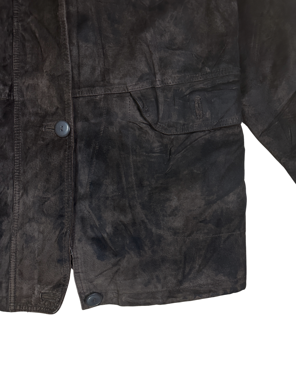 Vintage Genuine Suede Leather Brown Jacket XL