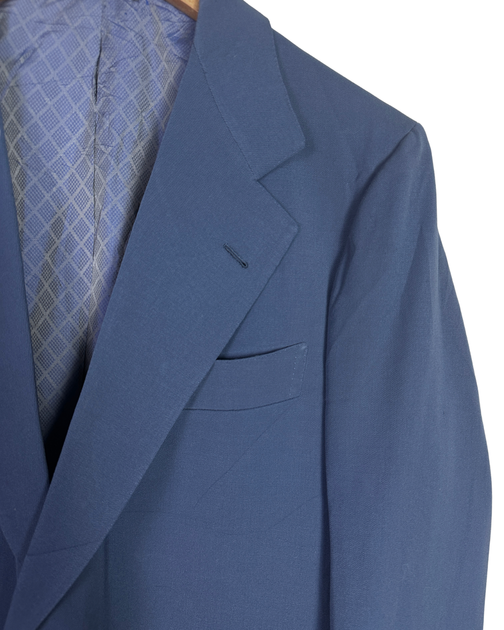 Vintage Blue Full Suit with Patterned Lining