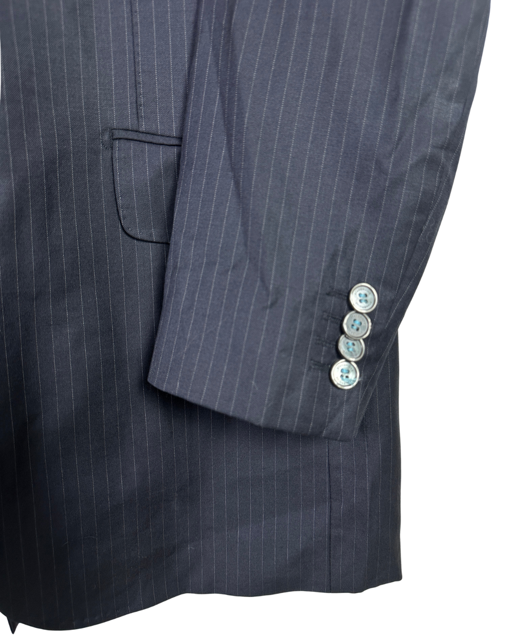 StanBridge Wool Pinstripe Navy Slimfit Blazer - EU 50