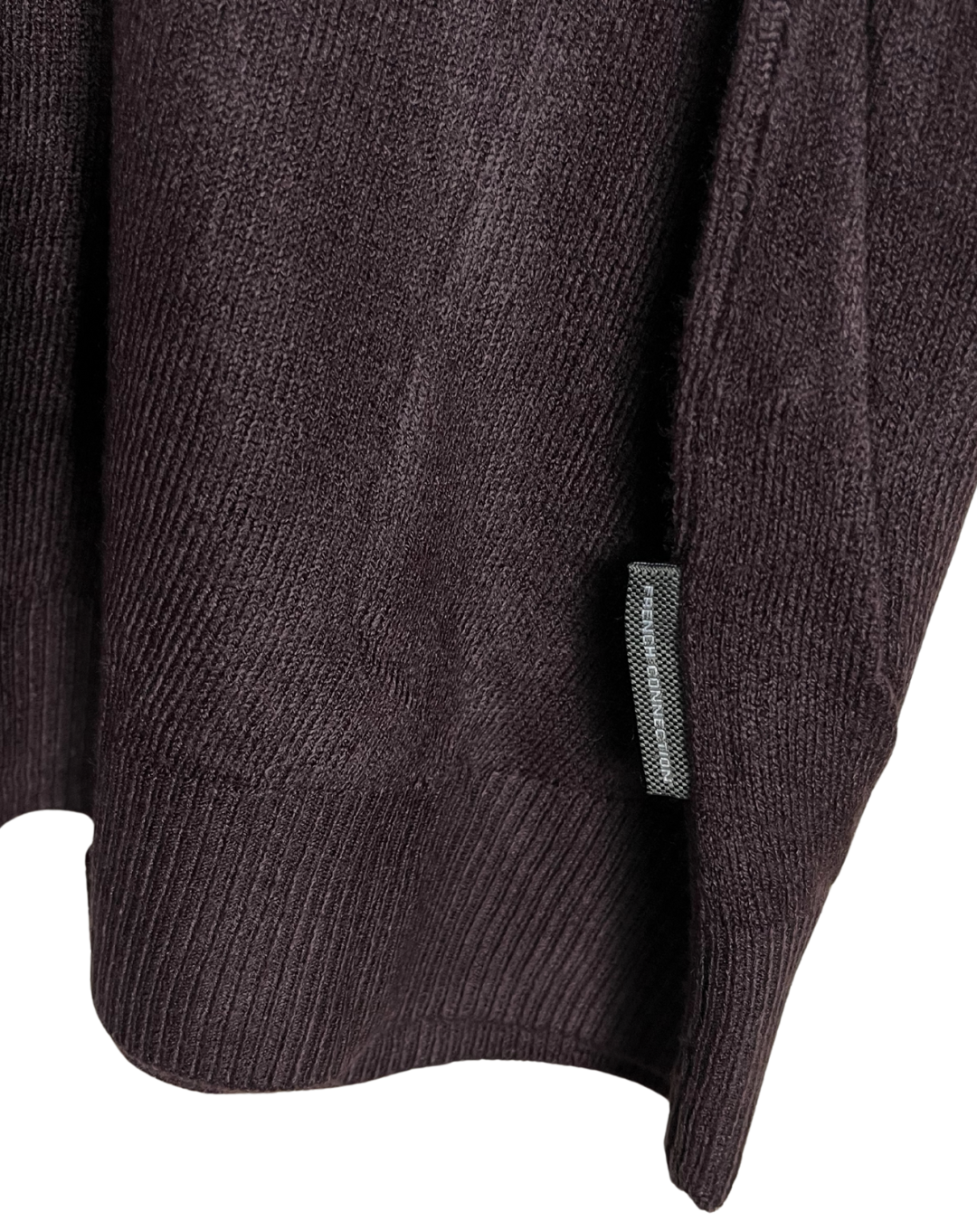 French Connection Quarter Zip Brown Sweater - Medium