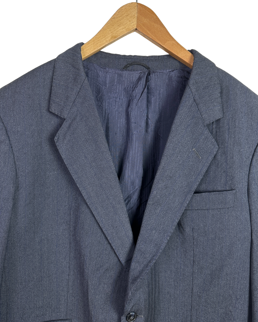 Vintage Weller Pure New Wool Blue Blazer (Swiss Fabric) - 2XL