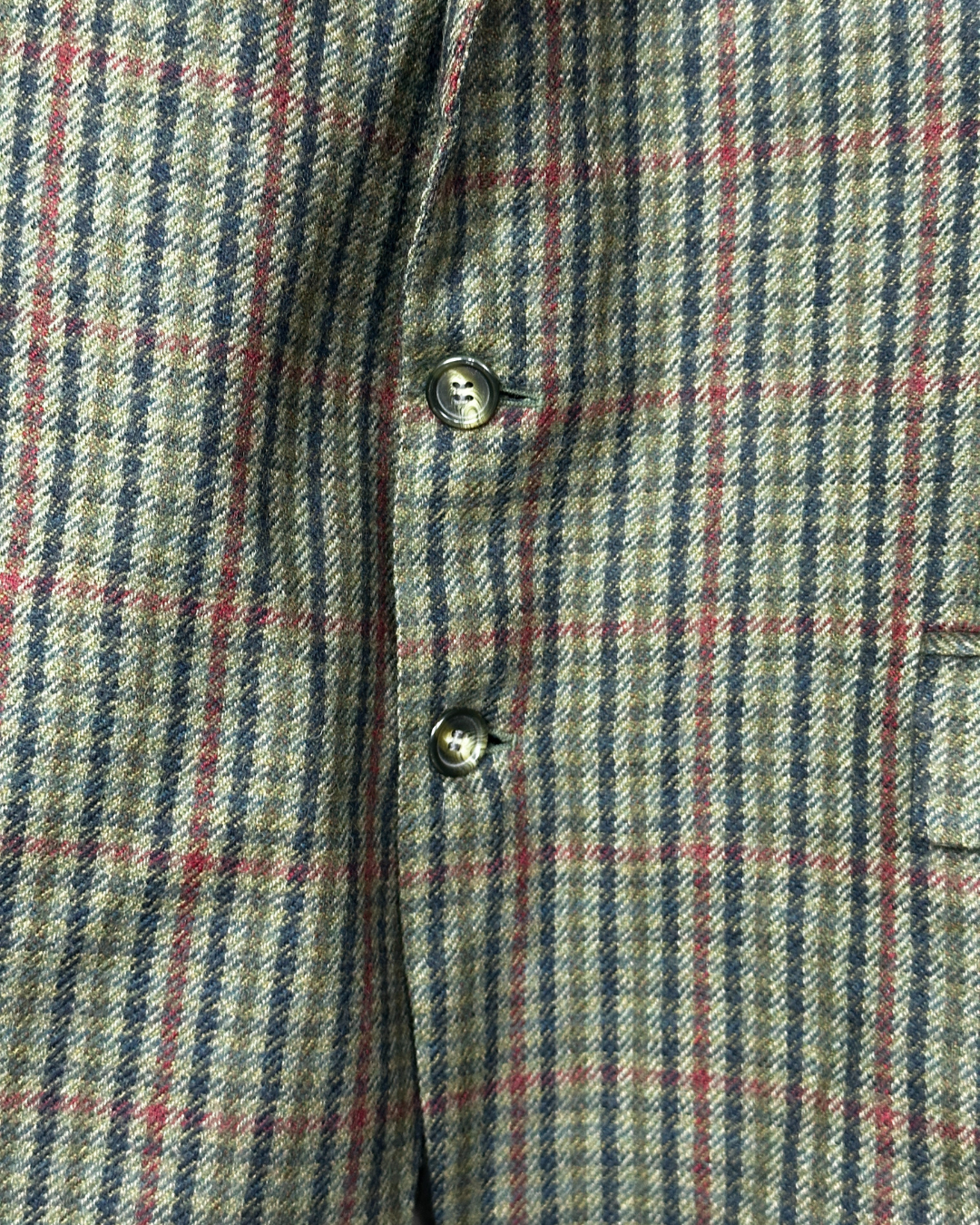 Vintage J. Harrison Checkered Wool Blazer - Made in Italy