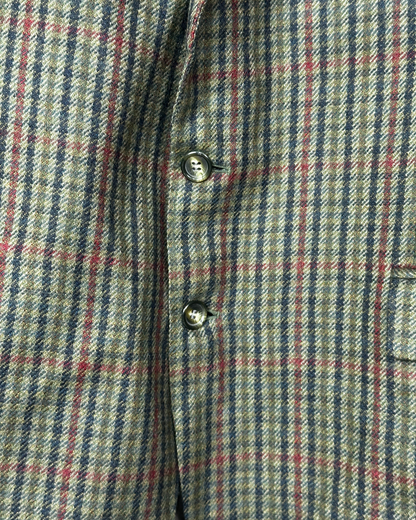 Vintage J. Harrison Checkered Wool Blazer - Made in Italy