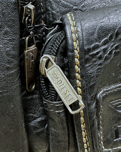 Rare Vintage Y2K Diesel Grunge Genuine Leather Handbag/Crossbody