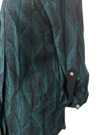Warehouse Leaf Pattern Half-Zip Blouse - Medium