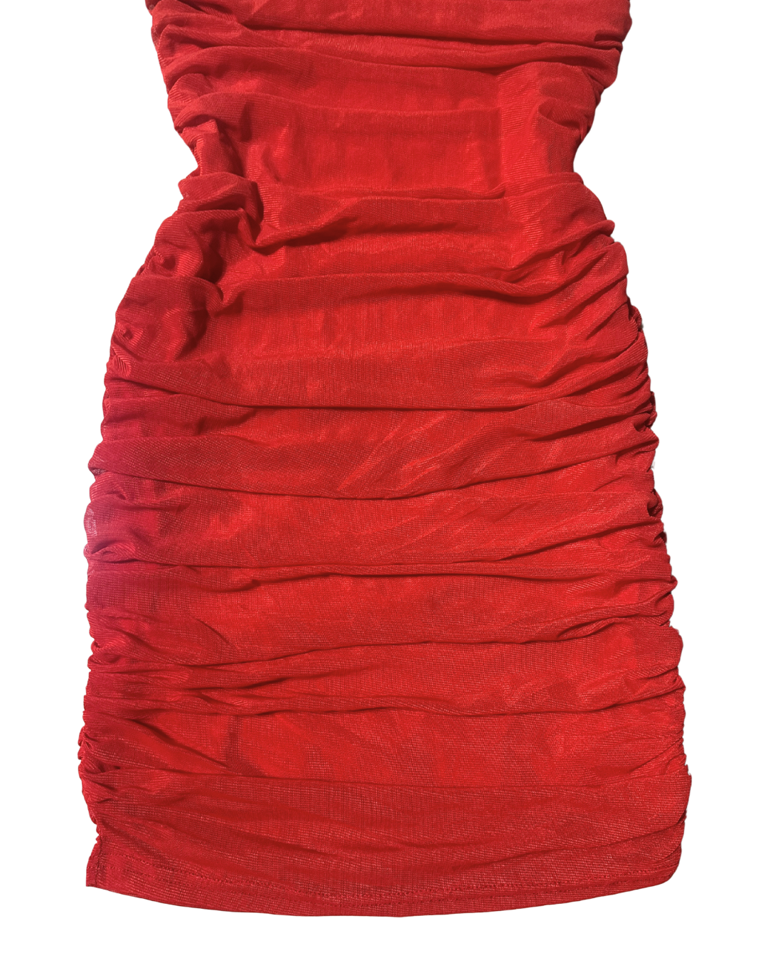 Red Ruched Dress