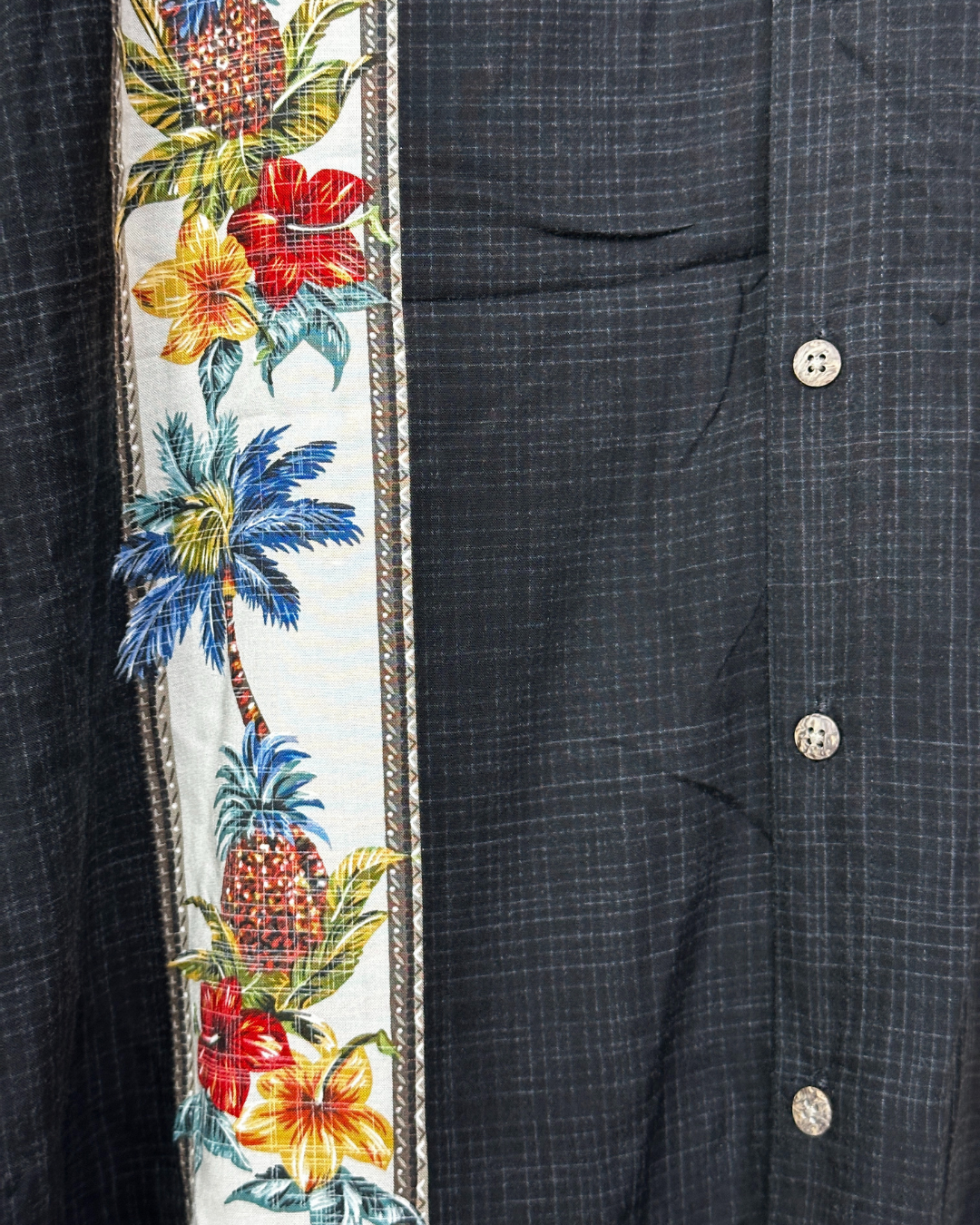 Vintage 90s Tropical Panel Print Shirt 2XL
