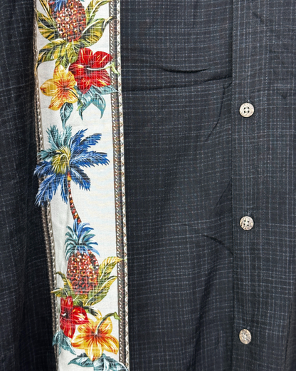 Vintage 90s Tropical Panel Print Shirt 2XL