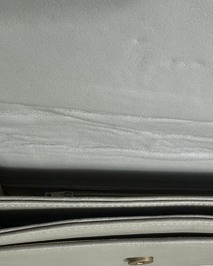 Two-Tone Python Embossed Crossbody Bag