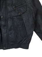 Vintage 80s/90s 2in1 Genuine Lambskin Leather Vest / Jacket with Detachable Sleeves