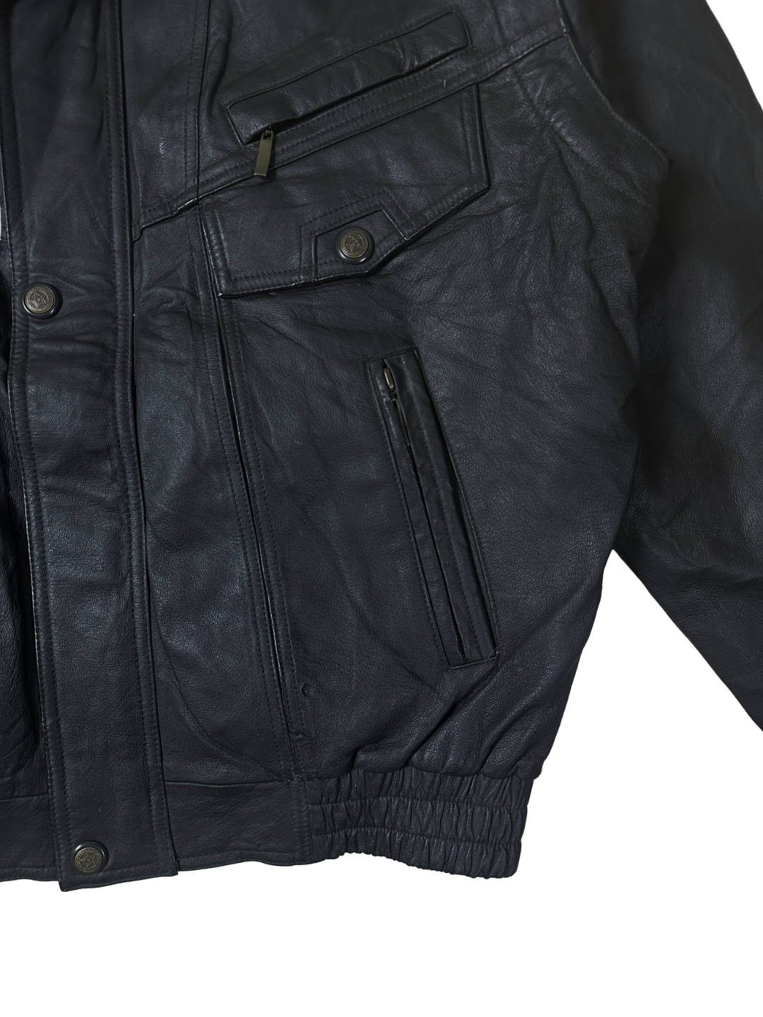 Vintage 80s/90s 2in1 Genuine Lambskin Leather Vest / Jacket with Detachable Sleeves