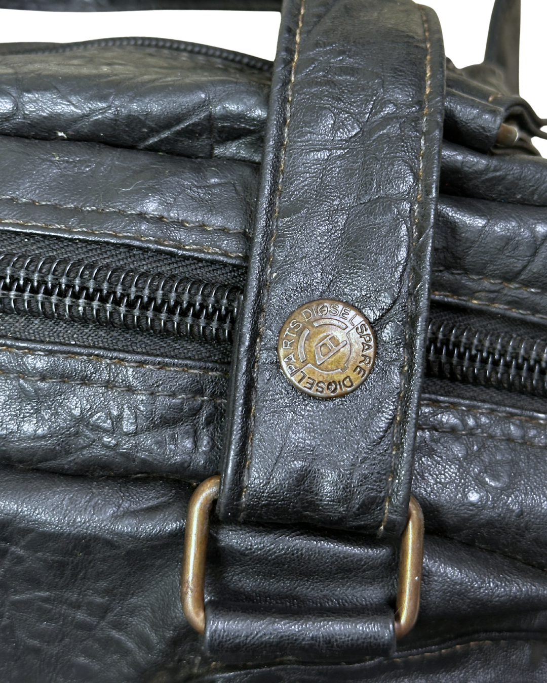 Rare Vintage Y2K Diesel Grunge Genuine Leather Handbag/Crossbody