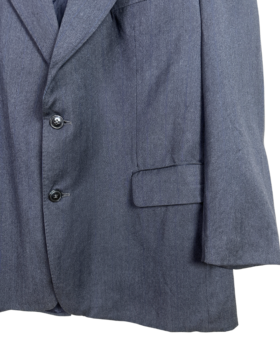 Vintage Weller Pure New Wool Blue Blazer (Swiss Fabric) - 2XL