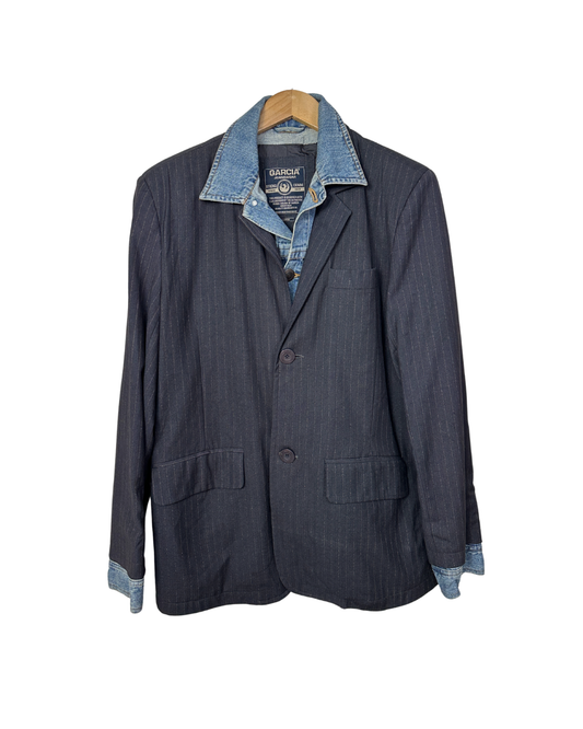 Garcia Jeanswear Hybrid Blazer with Denim Insert