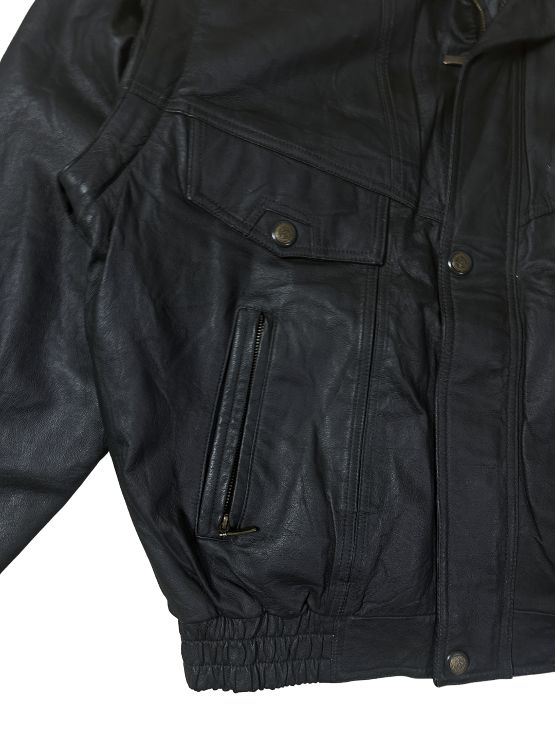 Vintage 80s/90s 2in1 Genuine Lambskin Leather Vest / Jacket with Detachable Sleeves