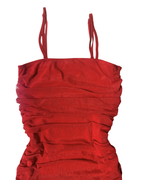 Red Ruched Dress