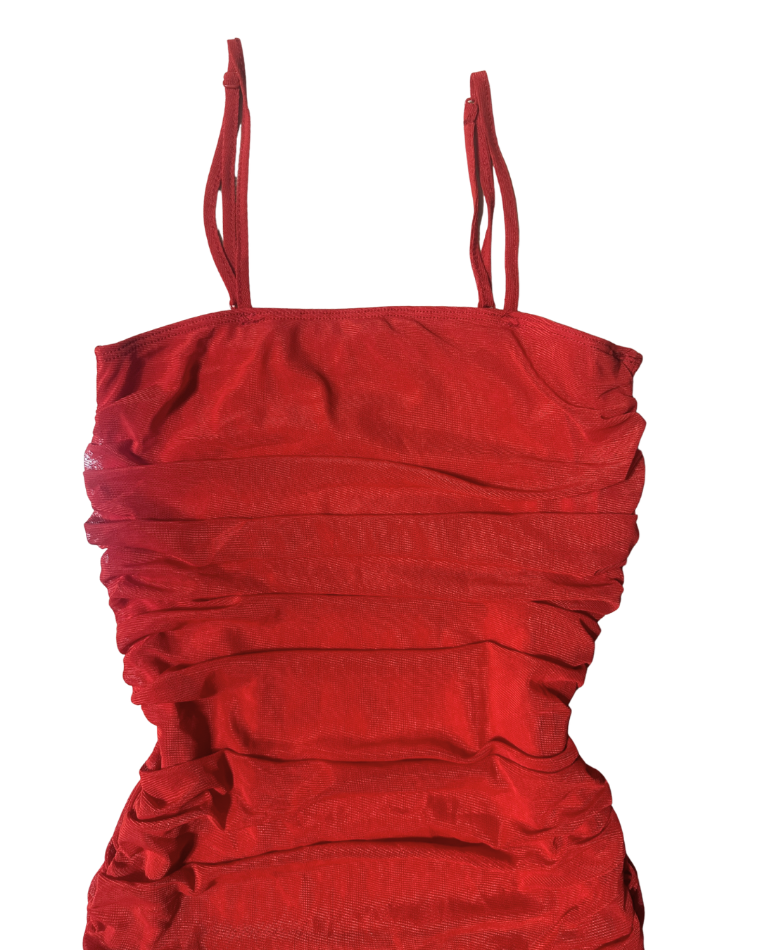 Red Ruched Dress