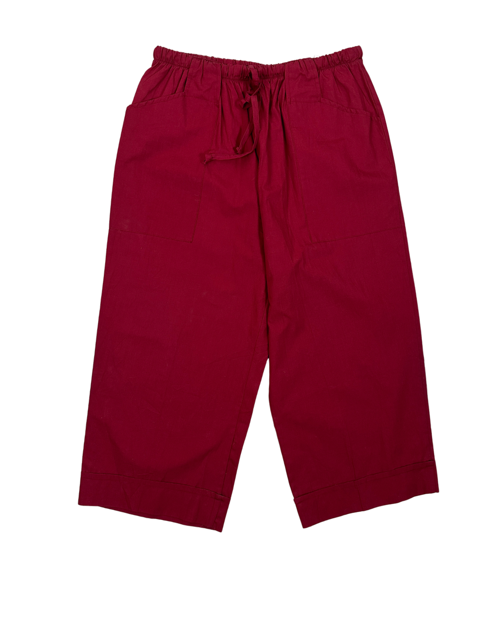 Red Cropped Track Pants