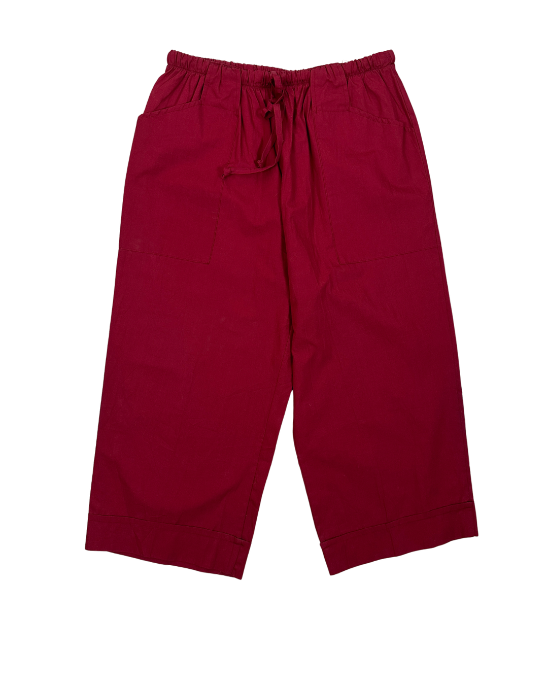 Red Cropped Track Pants