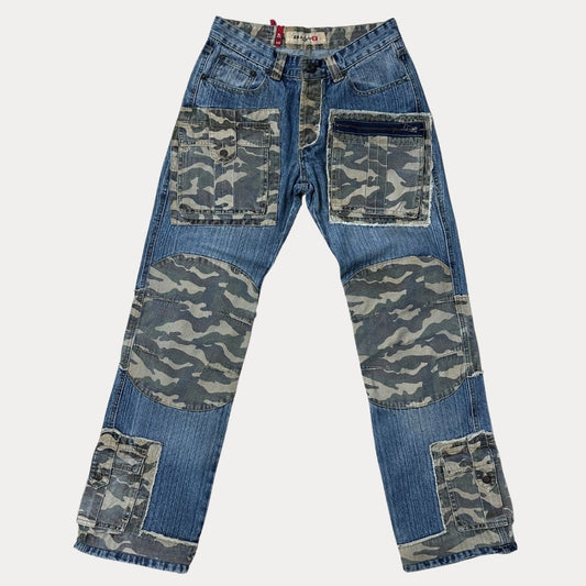 EP-bright Camo Denim Men's Jeans 30