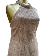 Halter Neck Sequinned Dress XL