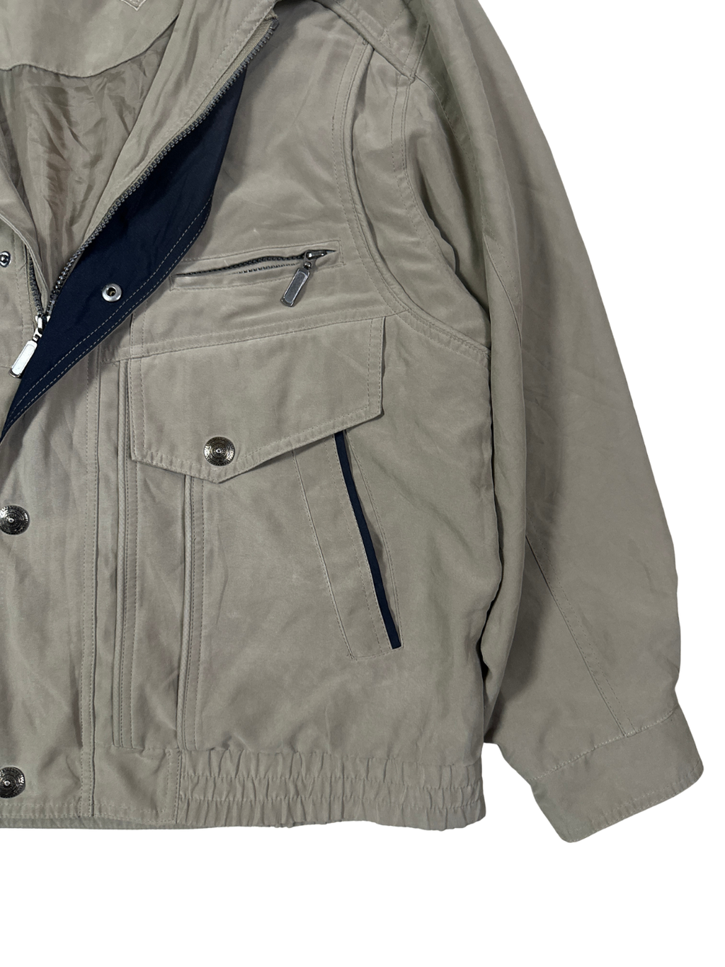 Kings Club Khaki Cargo Bomber Jacket - Large