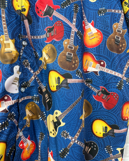 Guitar Pattern Polo Shirt 4XL