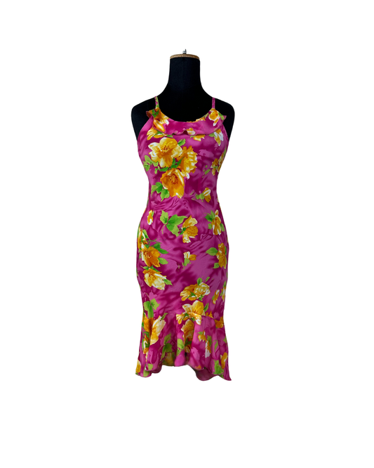 Great Escape Floral Back-Tie Dress - Small/Medium
