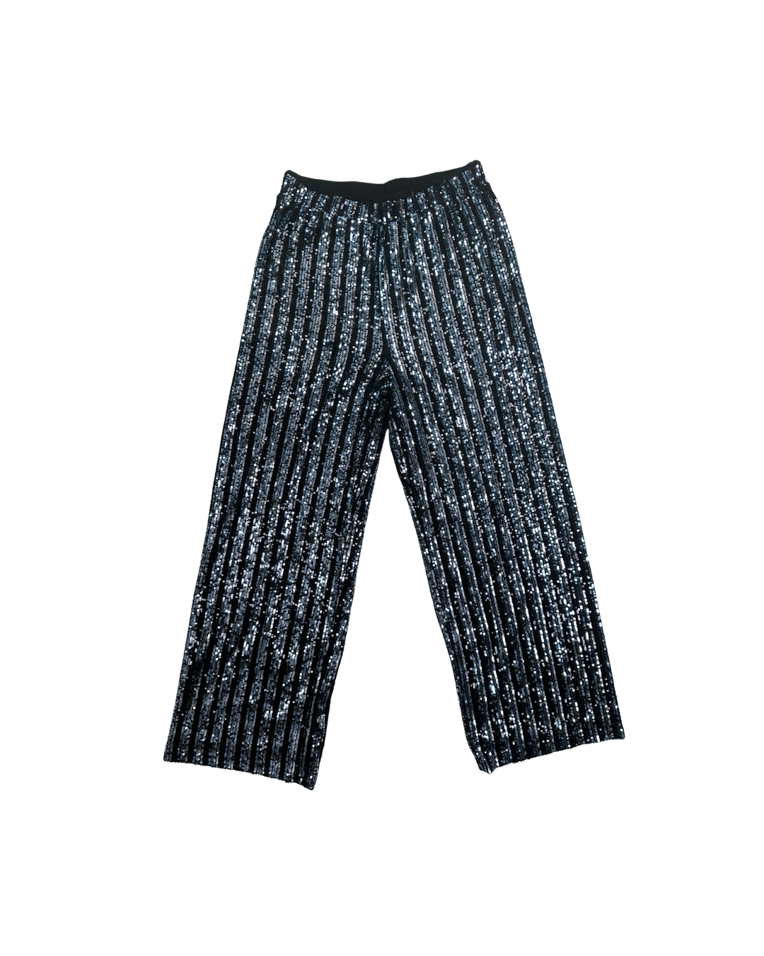 Striped Sequin Wide Leg Pants