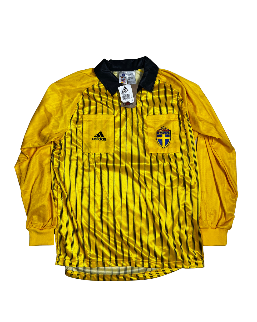 Deadstock Mens 1999-00 Sweden FA adidas Referee Shirt - Large