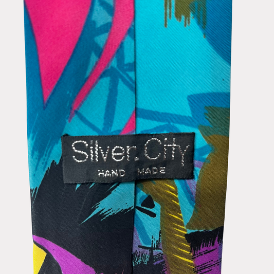 Silver City Abstract Necktie 9cm