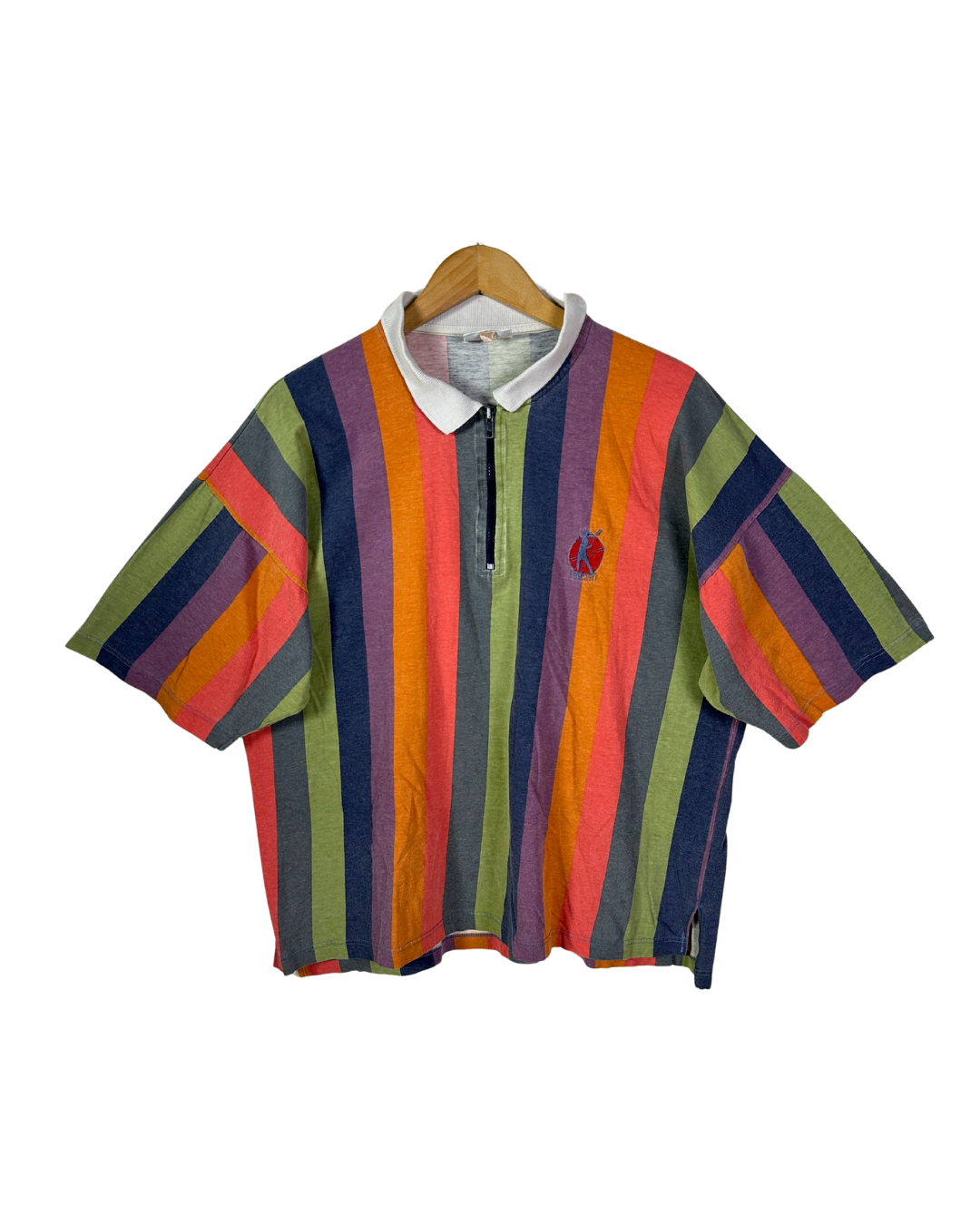 Vintage 90s Reebok Striped Polo Shirt Large