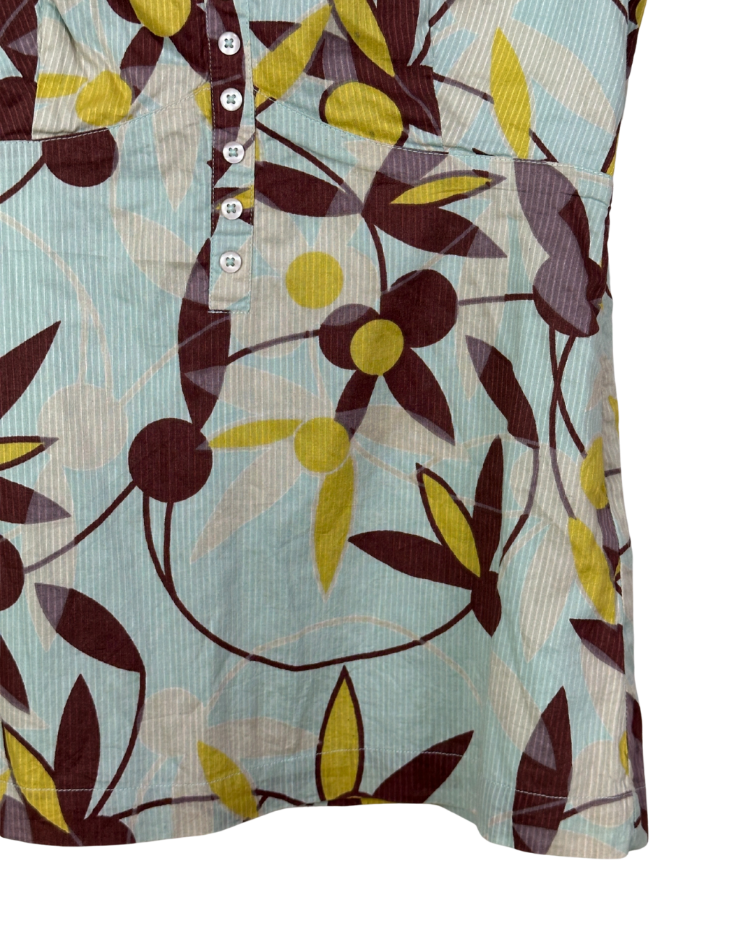 Great Plains Floral Teal Tank Top Small