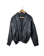 2in1 Vintage Black Leather Convertible Jacket & Vest (Removable Sleeves) - Funkify